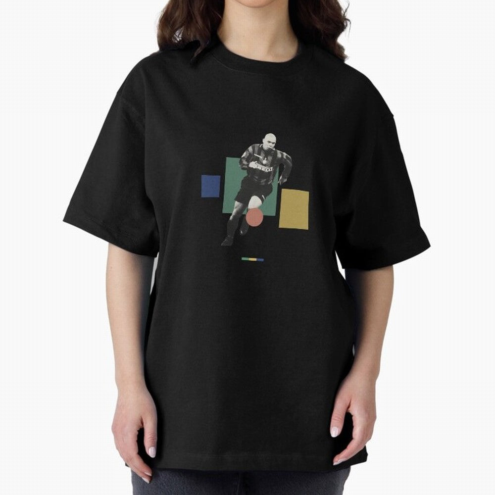 Ronaldo Nazario R9 Oversized T-Shirt Join the Global Buzz around FIFA World Cup 2026 USA Canada Mexico Driven by Haaland and Mbappe, England, France and Netherlands Energy, Worldwide Fan Energy, Dramatic Goals, Stadium Lights and Championship