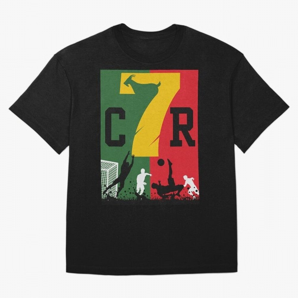 Portugal The Goat CR 7 World Cup 2026 Oversized T-Shirt Celebrate Rivalries and Pride in Match Day Hype around FIFA World Cup 2026 Group Stage, Mbappe and Neymar, Brazil, Sports Nostalgia, International Competition, Famous Players and Unforgettable