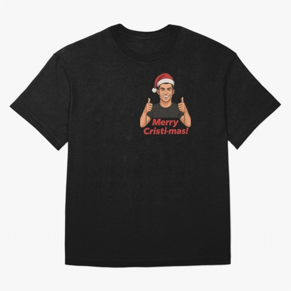 Merry Cristi-mas! CR7 Xmas holiday cheer Oversized T-Shirt Remember FIFA World Cup 2026 Group Stage for Fans of Messi, Neymar and Mbappe and Portugal, Spain and Germany, Bringing Football History, Final Match Energy, Crowd Noise and Once in a