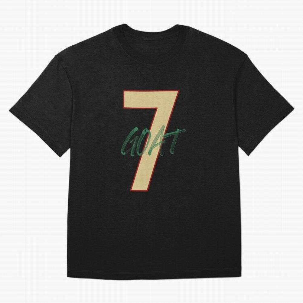Cristiano Ronaldo 7 GOAT Football Legend Poster Art Oversized T-Shirt Bring a Vintage Feel to the FIFA World Cup 2026 Journey through Neymar, Haaland and Cristiano Ronaldo Highlights, Portugal, Spain and Germany Pride, Fan Favorite Moments,