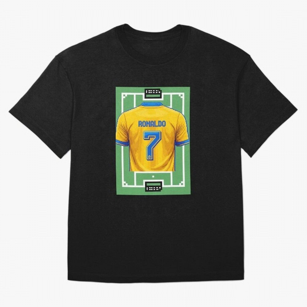 Cristiano Ronaldo Al-Nassr 8-Bit Soccer Football Oversized T-Shirt Keep the Match Day Mood of the FIFA World Cup 2026 Journey through Mbappe Highlights, England Pride, Stadium Memories, Football Loyalty, International Chants and Championship