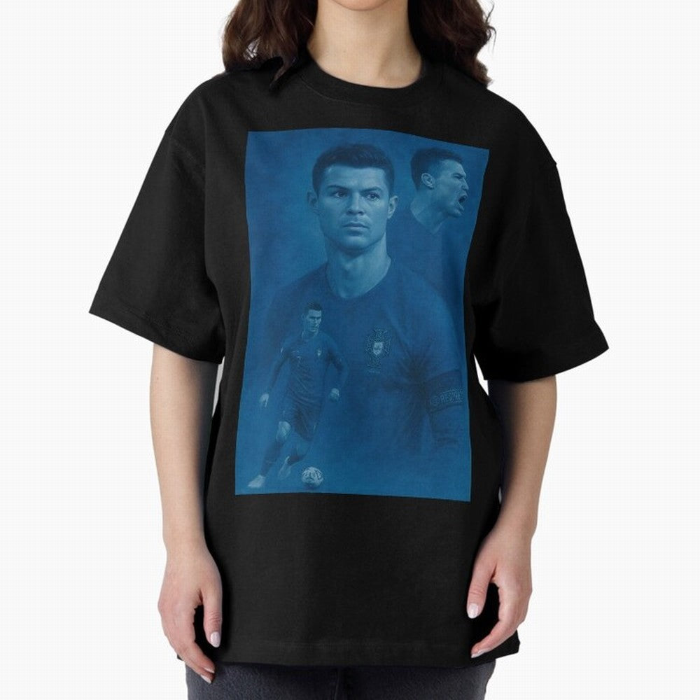 Blue Soccer Oversized T-Shirt Follow the Final Road of Global Football Passion for FIFA World Cup 2026 Group Stage, Connected to CR7 and Messi, England, Football History, Final Match Energy, Crowd Noise and Once in a Lifetime Moments; Made for