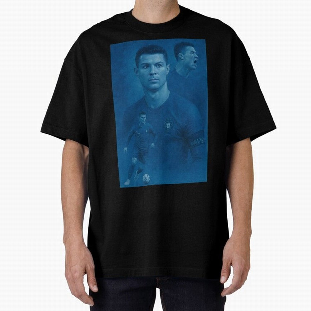 Blue Soccer Oversized T-Shirt Follow the Final Road of Global Football Passion for FIFA World Cup 2026 Group Stage, Connected to CR7 and Messi, England, Football History, Final Match Energy, Crowd Noise and Once in a Lifetime Moments; Made for