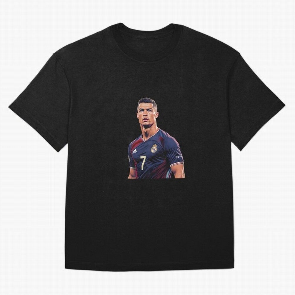 CR7 Siuuu Oversized T-Shirt Celebrate Golden Goal Energy in FIFA World Cup 2026 USA Canada Mexico for Fans of Haaland and Mbappe and Brazil, Portugal and Argentina, Bringing Sports Nostalgia, International Competition, Famous Players and
