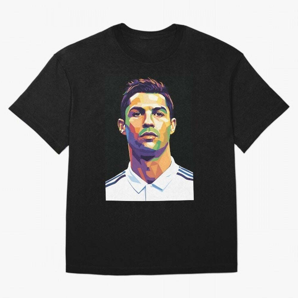 Cristiano Ronaldo Wpap Art Oversized T-Shirt Share the Excitement of Global Football Passion for FIFA World Cup 2026 Group Stage, Built around Neymar, Brazil, Match Day Excitement, Supporter Culture, Golden Goals and Global Football Passion;