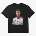 smiling Cristiano Ronaldo Oversized T-Shirt Back Your Heroes with Global Football Passion for FIFA World Cup 2026 Group Stage, Celebrating Messi and Cristiano Ronaldo, England and Germany, Stadium Chants, National Pride, Trophy Dreams and