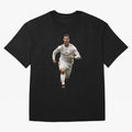 Cristiano Ronaldo runner Oversized T-Shirt Celebrate Rivalries and Pride in Global Football Passion for FIFA World Cup 2026 USA Canada Mexico, Connected to Haaland, Germany, Football Festival Excitement, Trophy Ambitions, Country Rivalries and Star