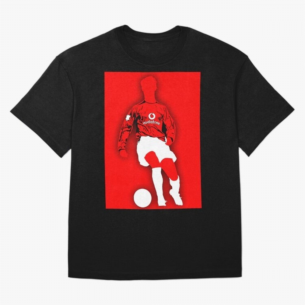 Cristiano Ronaldo Manchester United Silhouette ¨C Legendary Red Devil Artwork by GrizzlyGFX Oversized T-Shirt Stand Proud for the FIFA World Cup 2026 USA Canada Mexico Journey through Messi and Cristiano Ronaldo Highlights, England and Germany