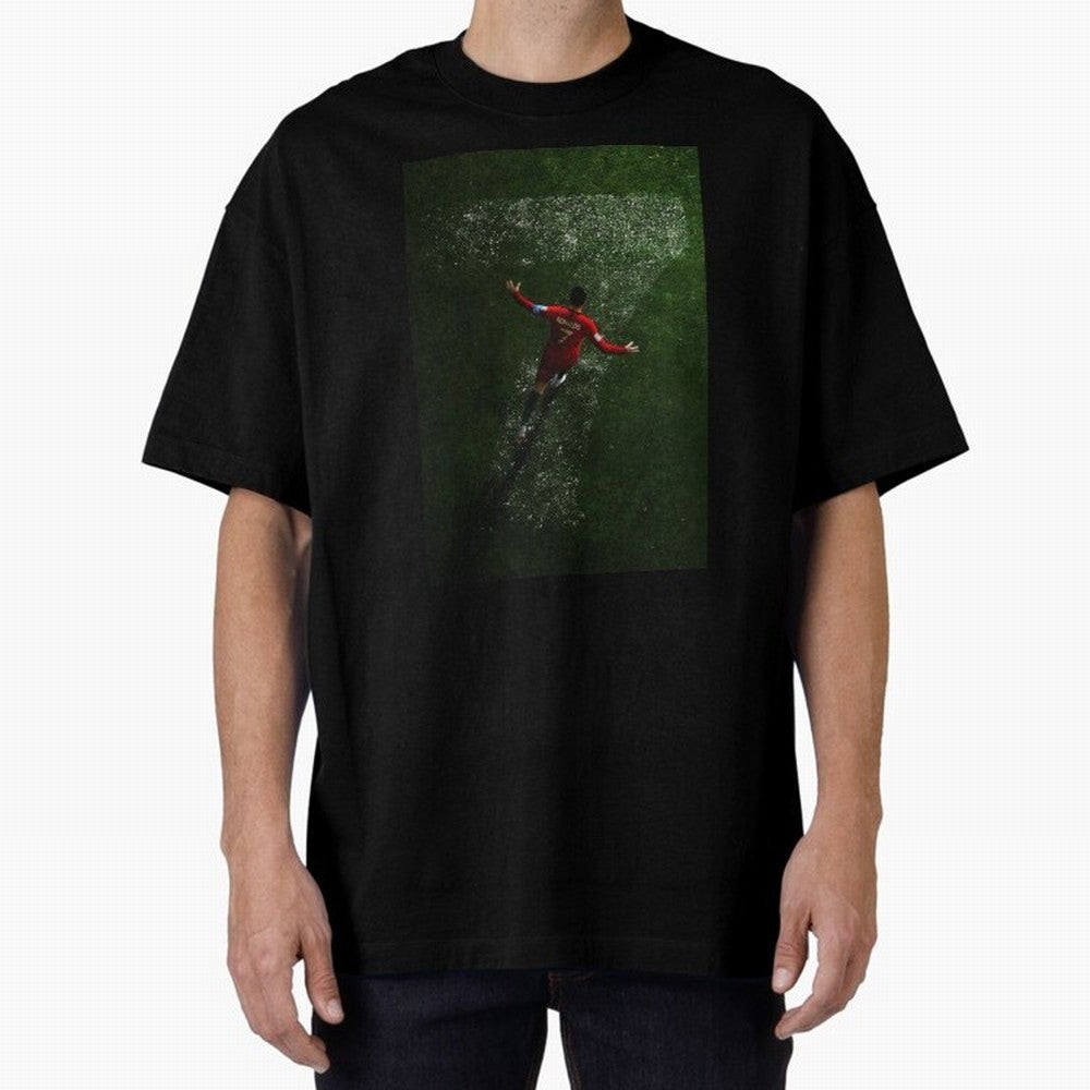 CR7 The G.O.A.T. Football Art - Cristiano Ronaldo Oversized T-Shirt Live the Energy of FIFA World Cup 2026 Group Stage Spirit, Built around England, France and Netherlands, Mbappe and Neymar, Football Festival Excitement, Trophy Ambitions, Country