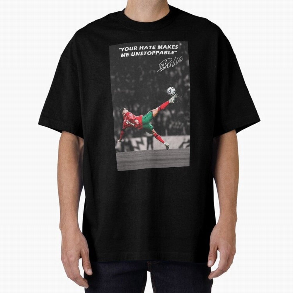 Cristiano Ronaldo Inspiration Oversized T-Shirt Create the FIFA World Cup 2026 Group Stage Journey through Cristiano Ronaldo Highlights, Brazil Pride, Stadium Memories, Football Loyalty, International Chants and Championship Tradition; Perfect for