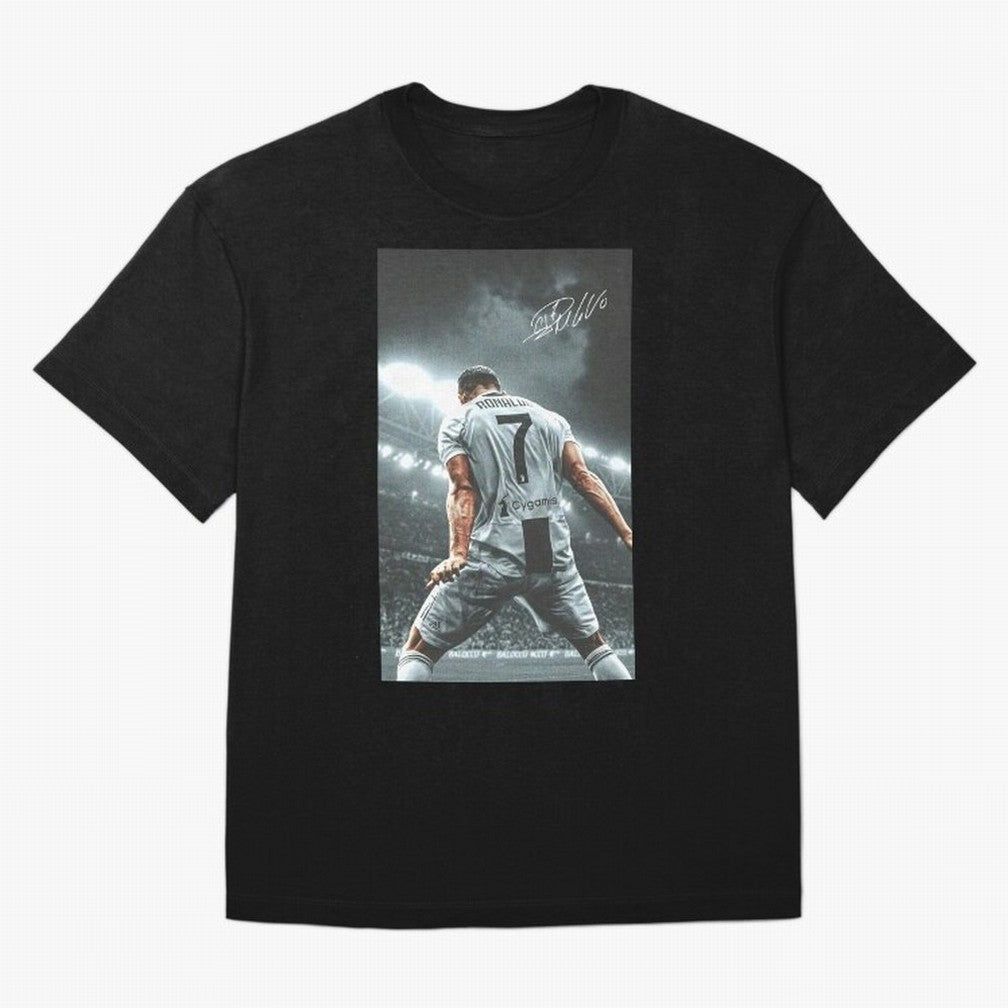 Cristiano Ronaldo Celebration Oversized T-Shirt Experience Global Football Passion for FIFA World Cup 2026 Group Stage, Built around Haaland and Mbappe, Portugal, Championship Spirit, Famous Goals, Roaring Crowds and International Football Unity;