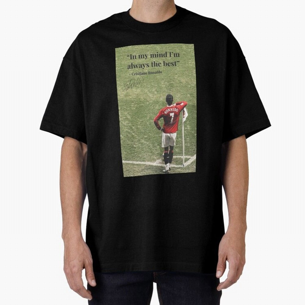 Cristiano Ronaldo Motivation Oversized T-Shirt Embrace Global Football Passion for FIFA World Cup 2026 Group Stage, Connected to Mbappe, Argentina and Brazil, Football Passion, Legendary Performances, Festival Vibes and Supporter Community; Perfect