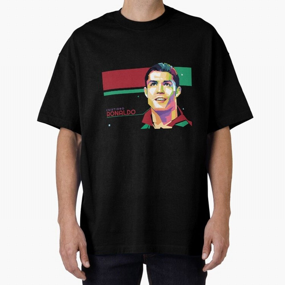 Cristiano Ronaldo ¨C Legendary Football Star & GOAT Artwork Oversized T-Shirt Stand Proud for FIFA World Cup 2026 USA Canada Mexico Spirit, Filled with Germany, Mbappe and Neymar, Stadium Chants, National Pride, Trophy Dreams and Unforgettable