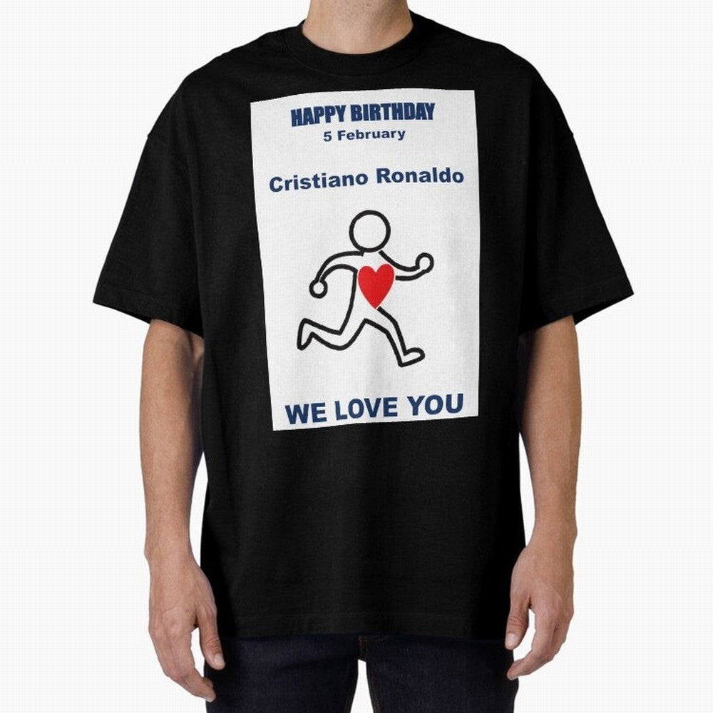 Tribute to Cristiano Ronaldo ¡ª 5 February Oversized T-Shirt Bring a Champion Mindset to Match Day Hype around FIFA World Cup 2026, Haaland, Brazil, Portugal and Argentina, Match Day Excitement, Supporter Culture, Golden Goals and Global Football
