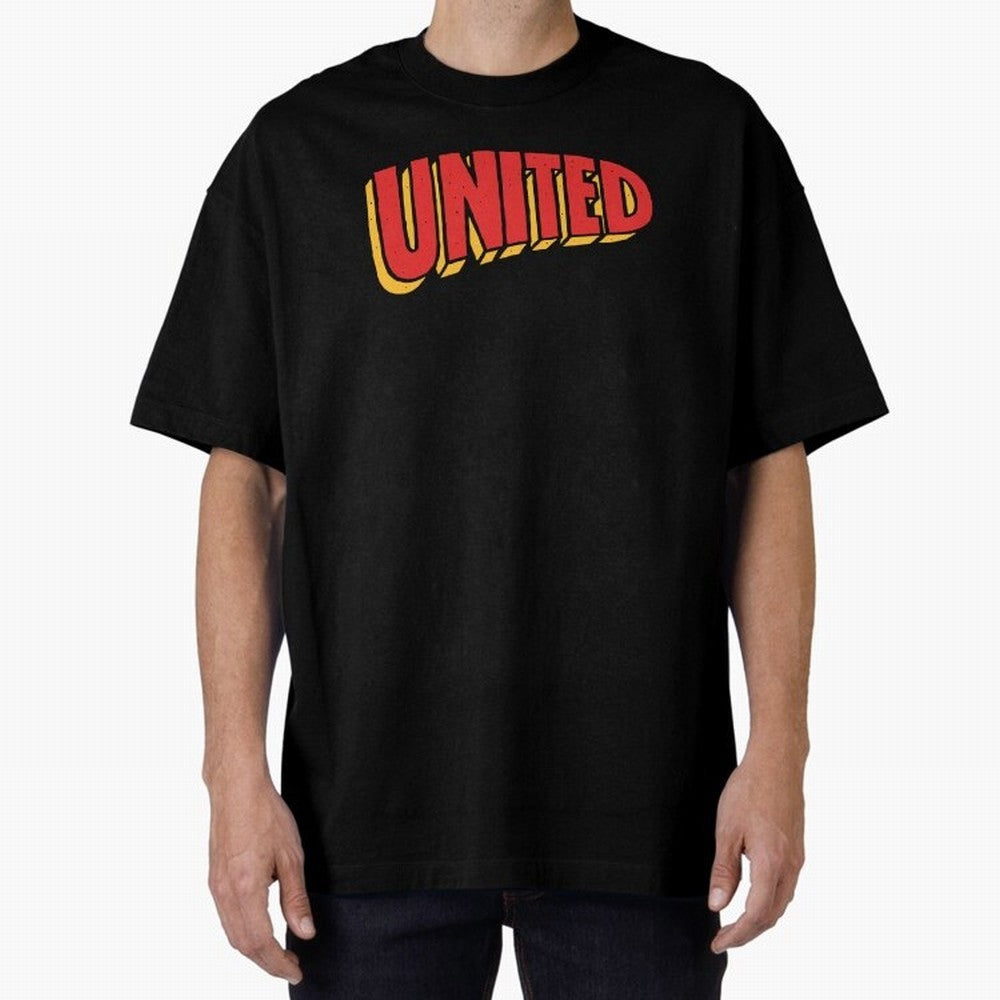 Manchester United Comic Style Oversized T-Shirt Celebrate Every Goal in FIFA World Cup 2026 Group Stage Spirit, Inspired by Netherlands, Cristiano Ronaldo, Global Supporter Spirit, Legendary Goals, National Colors and Tournament Celebration; Ideal