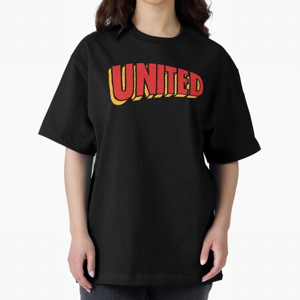 Manchester United Comic Style Oversized T-Shirt Celebrate Every Goal in FIFA World Cup 2026 Group Stage Spirit, Inspired by Netherlands, Cristiano Ronaldo, Global Supporter Spirit, Legendary Goals, National Colors and Tournament Celebration; Ideal