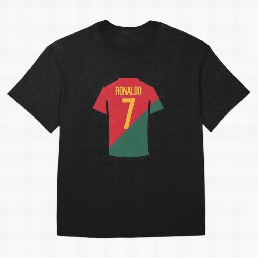 Ronaldo Portugal Jersey Oversized T-Shirt Bring a Vintage Feel to the FIFA World Cup 2026 Journey through Messi, CR7 and Mbappe Highlights, England and Germany Pride, Fan Favorite Moments, National Team Passion, Big Match Drama and Soccer History;