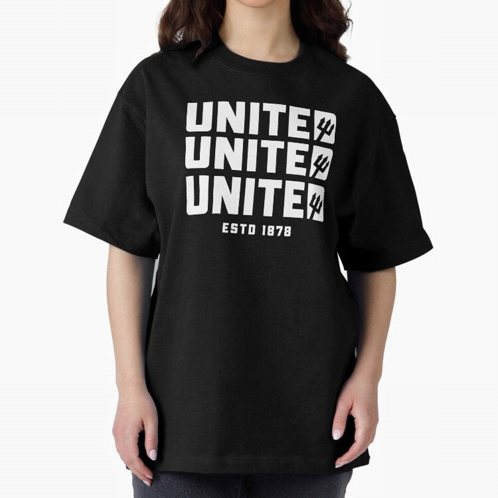 Manchester United United United Oversized T-Shirt Celebrate Unforgettable Nights in Global Football Passion for FIFA World Cup 2026, Capturing Neymar, Haaland and Cristiano Ronaldo, Spain and Netherlands, Football Festival Excitement, Trophy