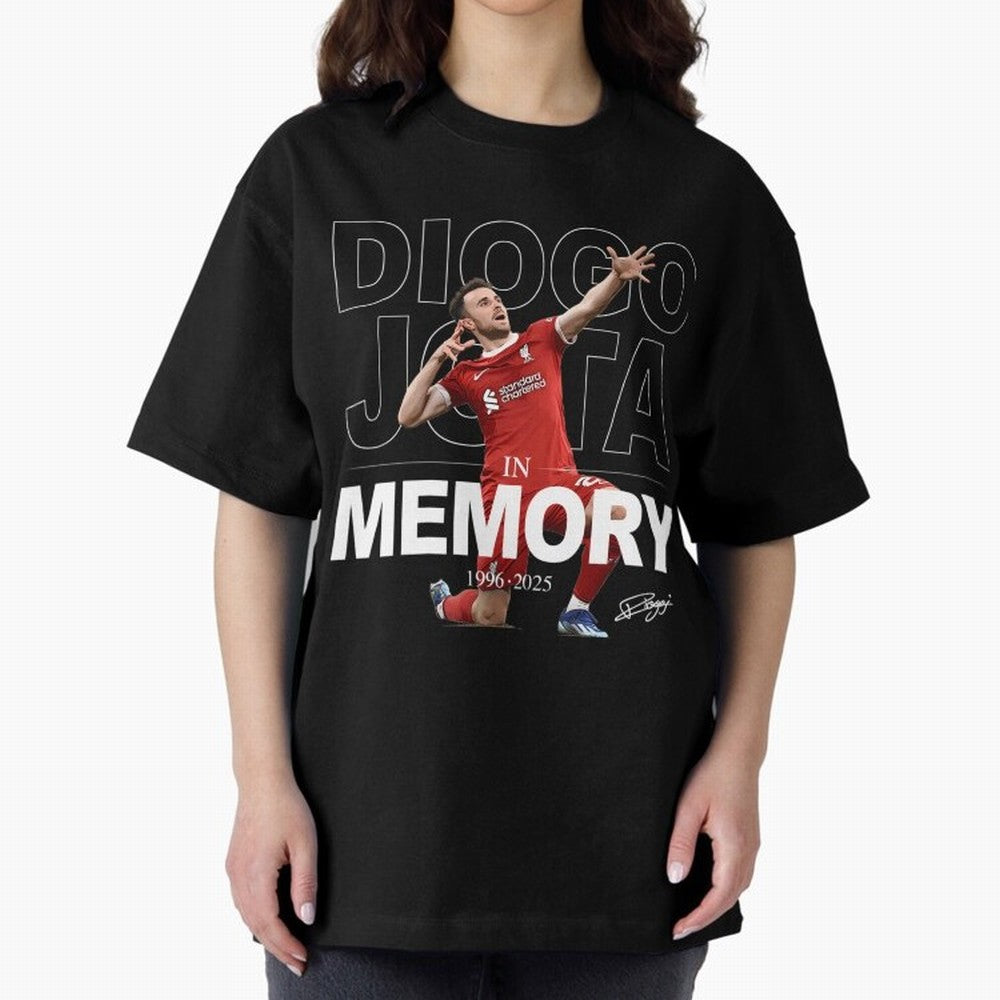 Diogo Jota In Memory Oversized T-Shirt Treasure Global Football Passion for FIFA World Cup 2026 USA Canada Mexico, Built around Messi, Portugal, Spain and Germany, Football Passion, Legendary Performances, Festival Vibes and Supporter Community;