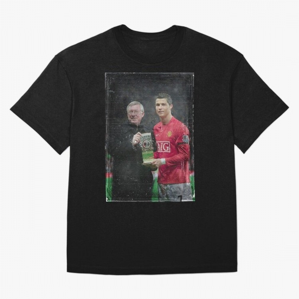 Cristiano Ronaldo and Sir Alex Ferguson Oversized T-Shirt Celebrate the FIFA World Cup 2026 Journey through Mbappe and Neymar Highlights, Brazil, Portugal and Argentina Pride, Match Day Excitement, Supporter Culture, Golden Goals and Global