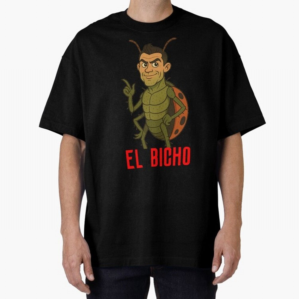 Ronaldo - El Bicho Oversized T-Shirt Celebrate the Biggest Stage of Match Day Hype around FIFA World Cup 2026 Group Stage, Haaland and Mbappe, Portugal, Spain and Germany, Sports Nostalgia, International Competition, Famous Players and