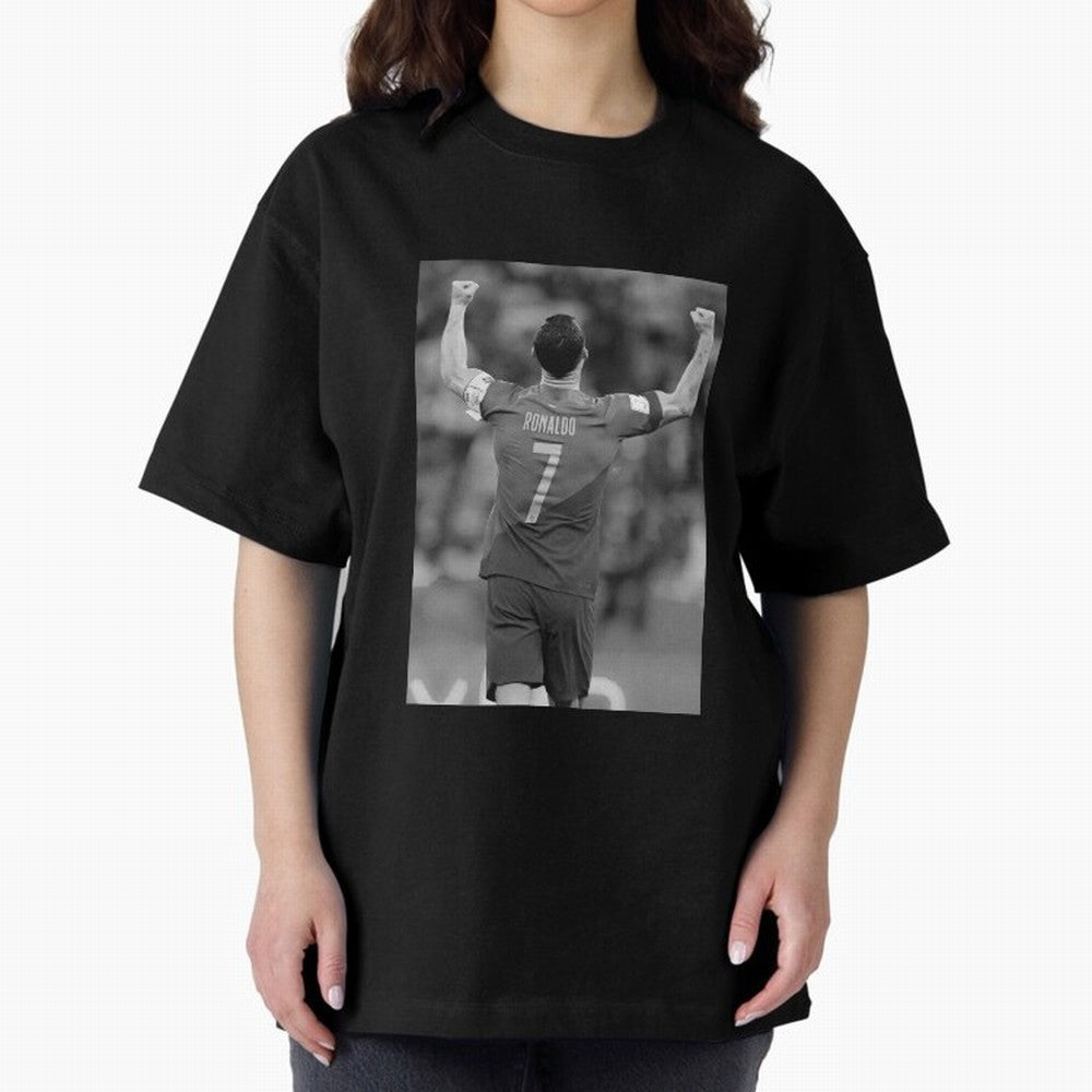 Cristiano Ronaldo Oversized T-Shirt Wear the Spirit of Match Day Hype around FIFA World Cup 2026 Group Stage, Messi and Cristiano Ronaldo, England, France and Netherlands, Game Day Rituals, Football Legends, Country Pride and the Road to the Final;