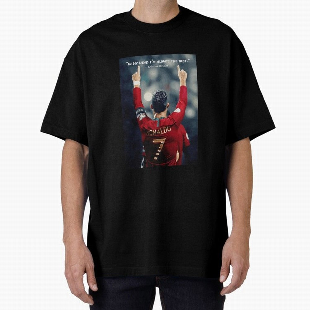 Cristiano Ronaldo Oversized T-Shirt Spotlight Global Football Passion for FIFA World Cup 2026 Group Stage, Featuring Cristiano Ronaldo, Haaland and CR7, Brazil, Tournament Hype, Historic Matchups, Family Viewing Parties and Global Sports Pride;