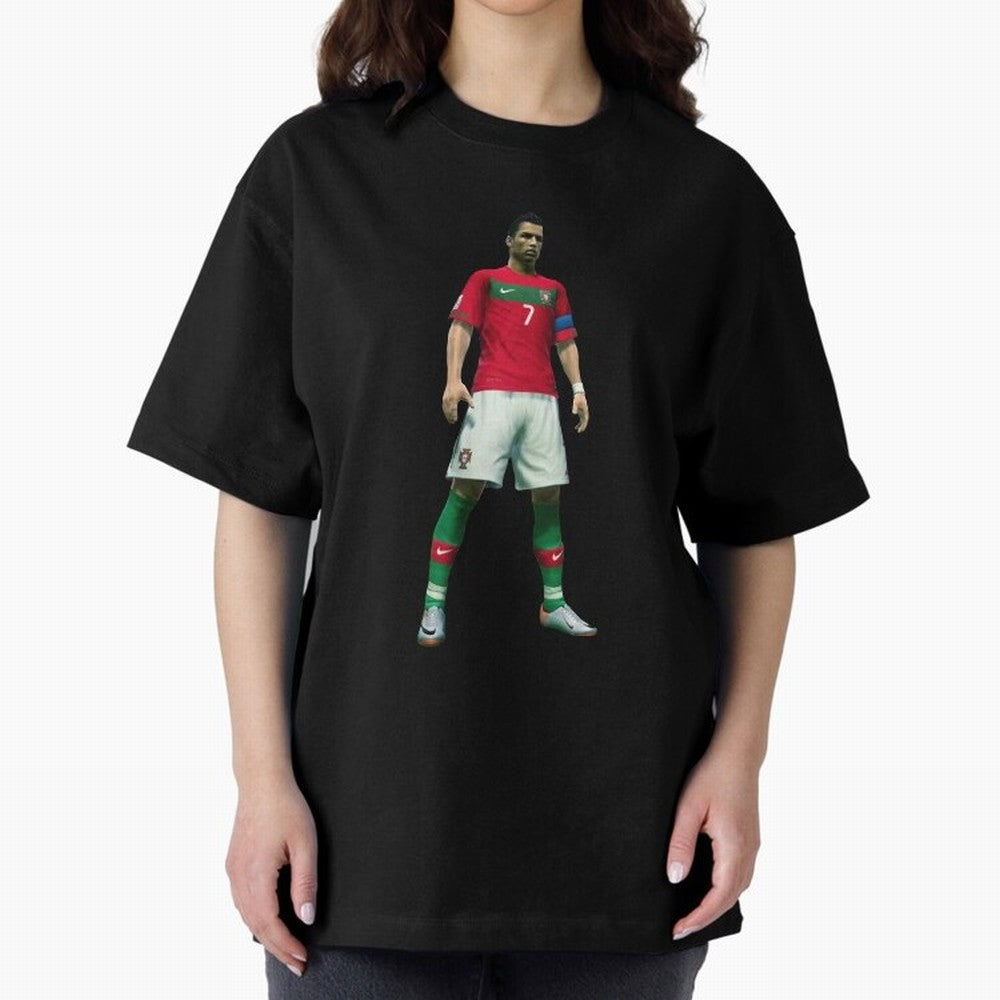 CR7 PES Oversized T-Shirt Refresh Global Football Passion for FIFA World Cup 2026 USA Canada Mexico, with Messi, Neymar and Mbappe, England, France and Netherlands, Match Day Excitement, Supporter Culture, Golden Goals and Global Football Passion;