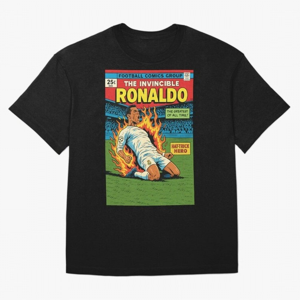 CR7 Comic Oversized T-Shirt Show Your Stadium Side during Match Day Hype around FIFA World Cup 2026, Mbappe, Brazil, Portugal and Argentina, Football Passion, Legendary Performances, Festival Vibes and Supporter Community; Ideal for Fans Who Follow