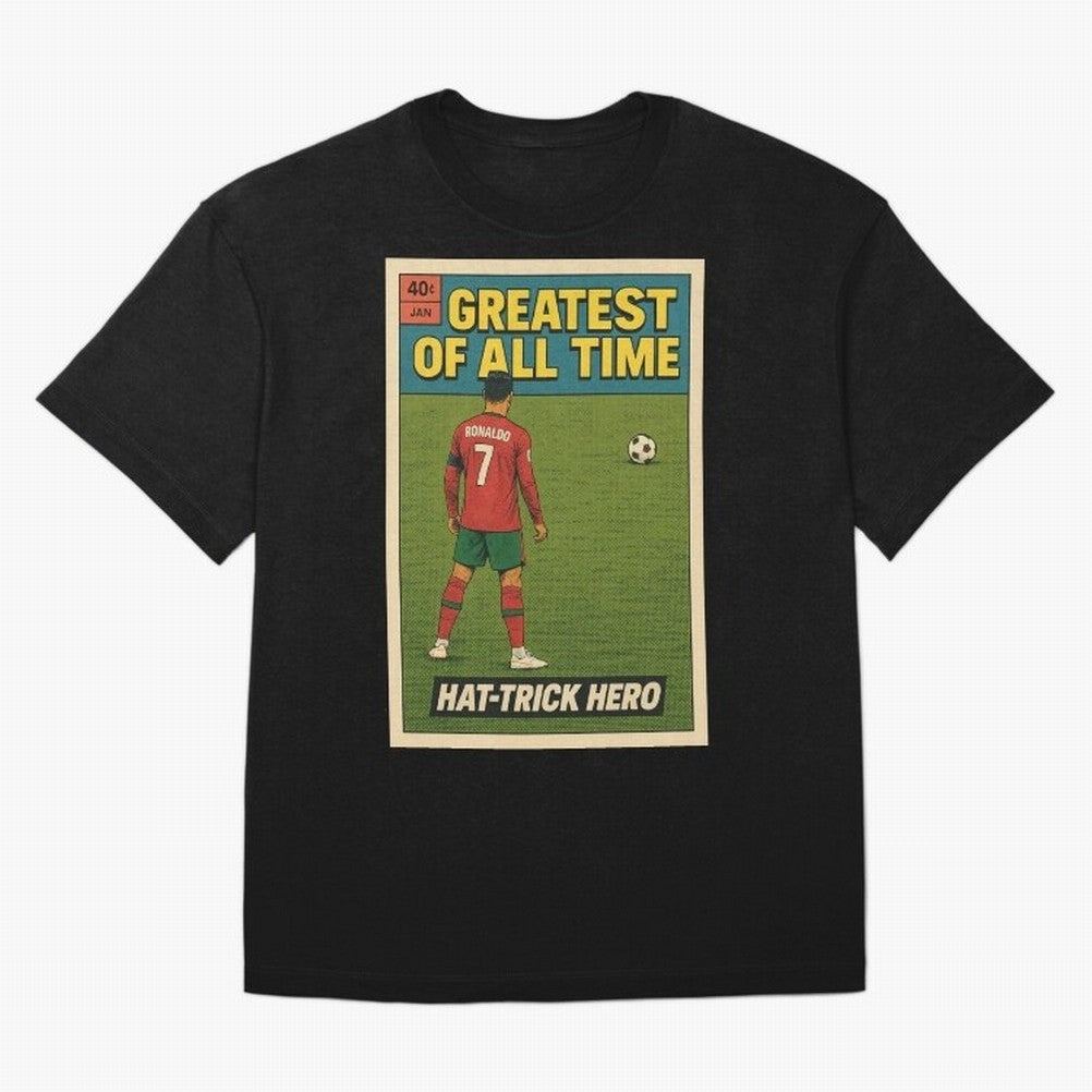 CR7 Comic Oversized T-Shirt Bring Retro Soccer Energy to FIFA World Cup 2026 Group Stage for Fans of Haaland and Mbappe and Argentina, Bringing Worldwide Fan Energy, Dramatic Goals, Stadium Lights and Championship Celebrations; Ideal for Football