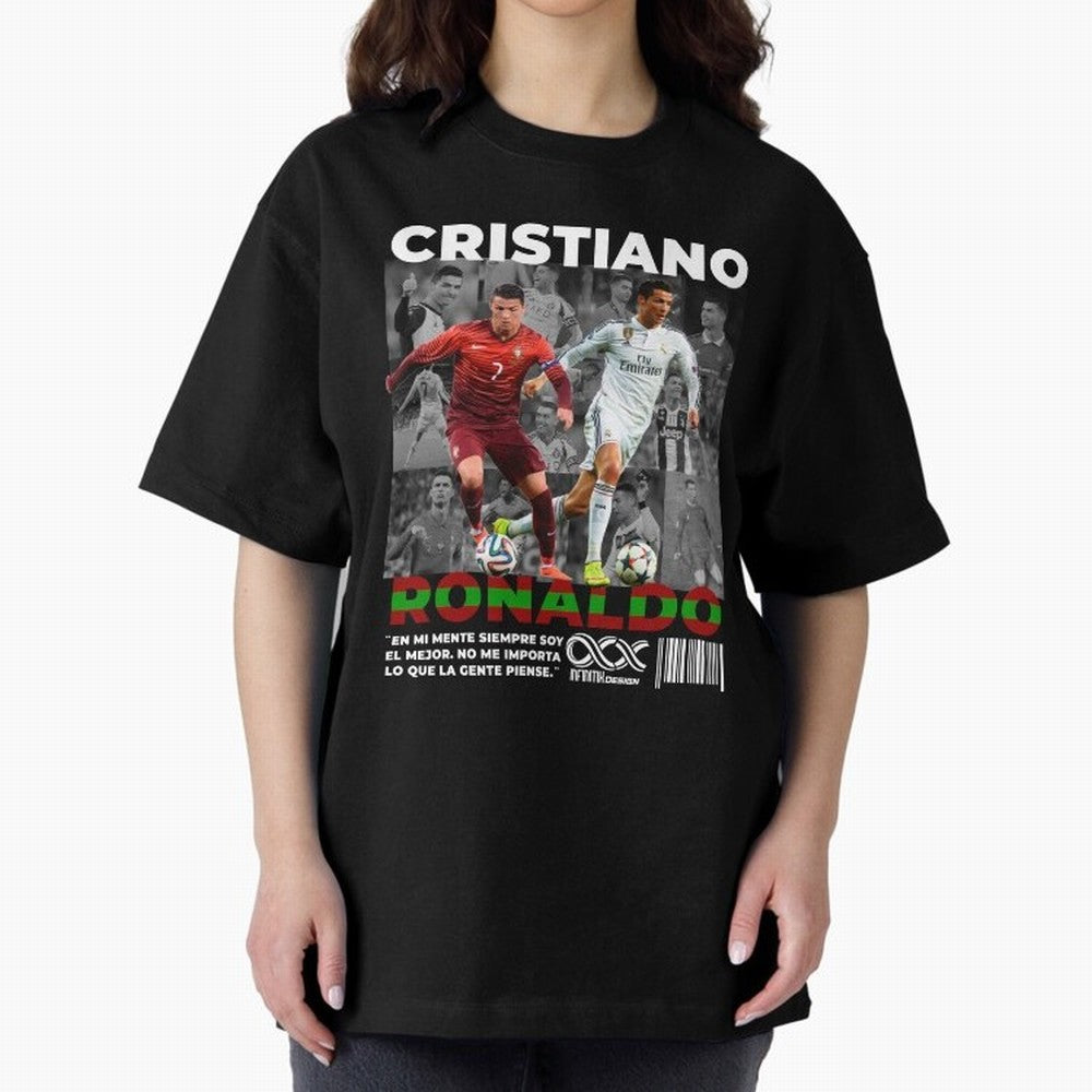 Cristiano Ronaldo Collage Oversized T-Shirt Wear the Spirit of FIFA World Cup 2026 USA Canada Mexico Spirit, Driven by Netherlands, Cristiano Ronaldo, Haaland and CR7, Classic Soccer Heritage, Championship Pressure, Fan Loyalty and International