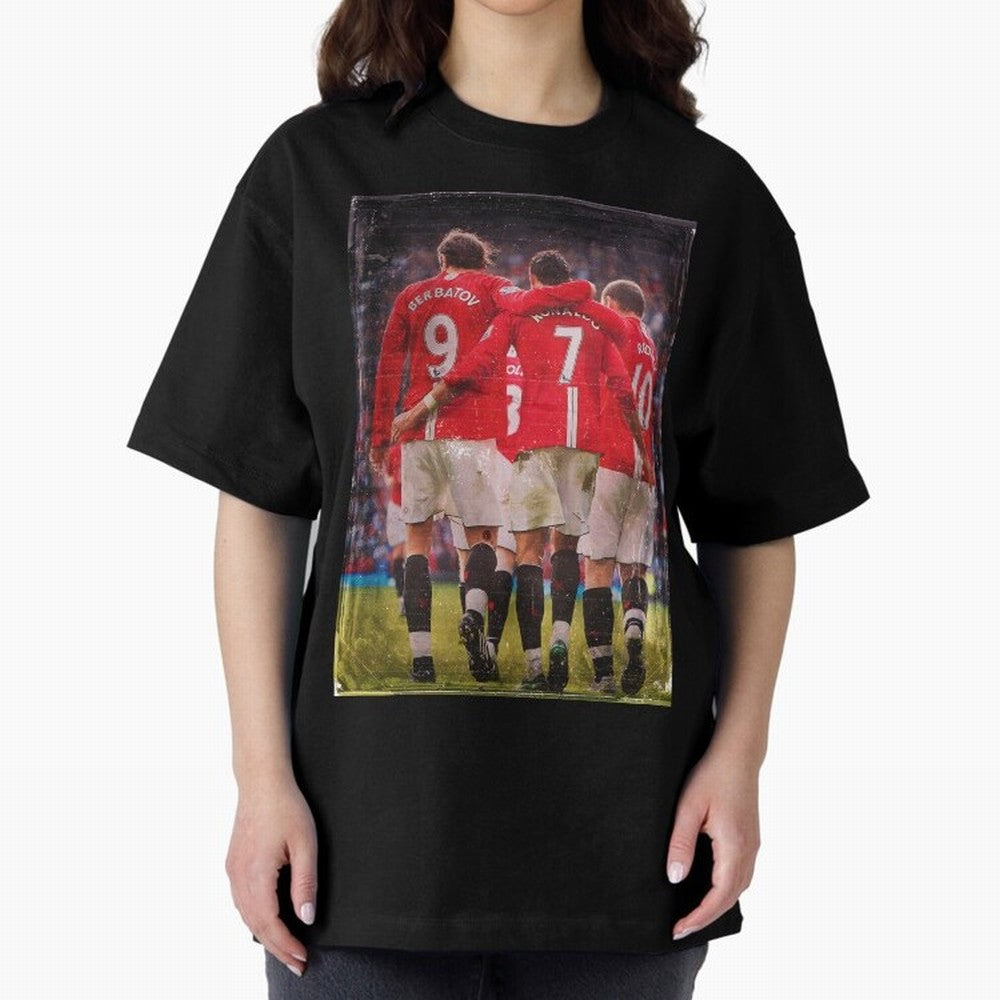 Ronaldo Berbatov Rooney Oversized T-Shirt Share Global Football Passion for FIFA World Cup 2026, Filled with Haaland, Netherlands, Goal Celebration Energy, Supporter Heritage, Football Icons and Worldwide Tournament Joy; Made for Collectors Who