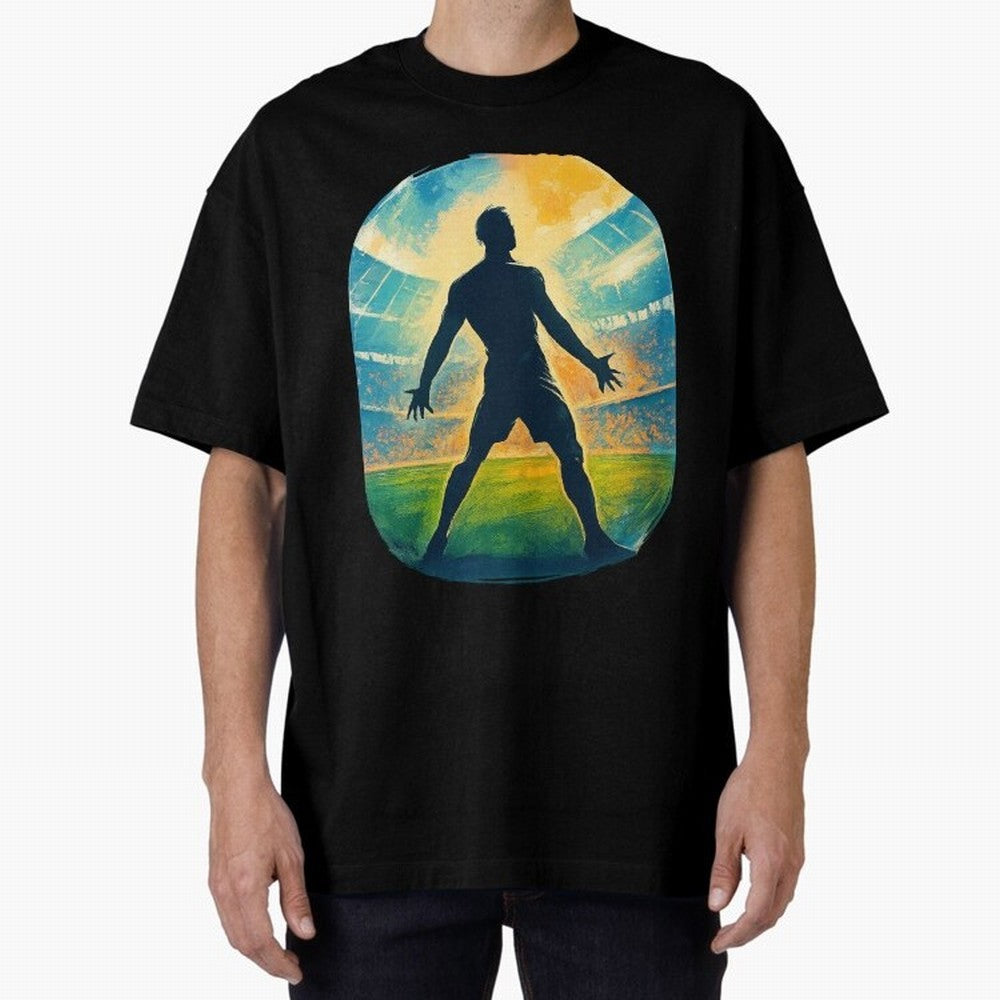 Cristiano Ronaldo CR7 Oversized T-Shirt Show Passion for the Stars of Match Day Hype around FIFA World Cup 2026, Cristiano Ronaldo, Haaland and CR7, Germany, Worldwide Fan Energy, Dramatic Goals, Stadium Lights and Championship Celebrations; Ideal