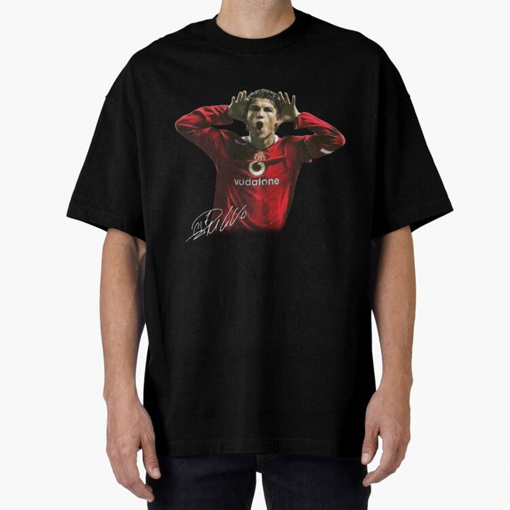 Cristiano Ronaldo T-Shirt Young Manchester Ronaldo - Celebration Oversized T-Shirt Bring Champion Energy into Global Football Passion for FIFA World Cup 2026 Group Stage, Featuring Cristiano Ronaldo, Haaland and CR7, Spain, Champion Mindset, Group