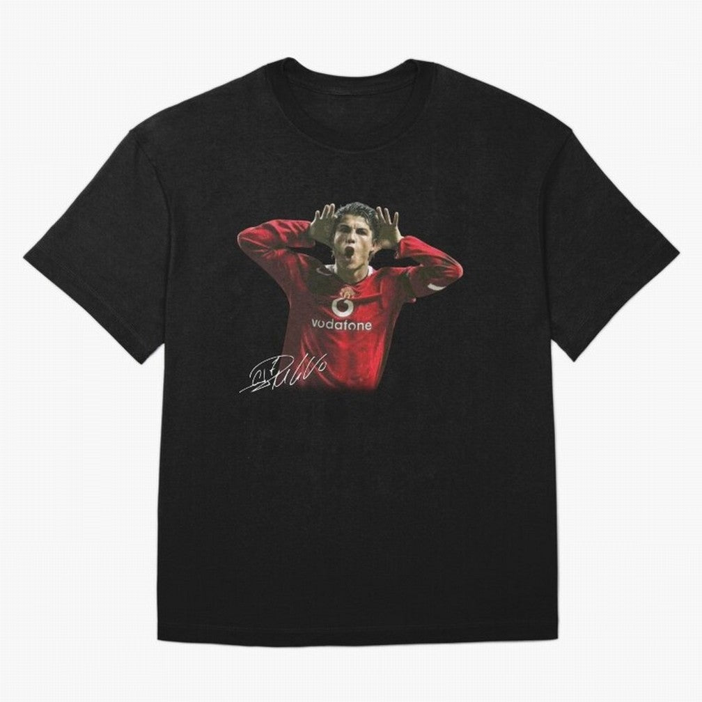 Cristiano Ronaldo T-Shirt Young Manchester Ronaldo - Celebration Oversized T-Shirt Bring Champion Energy into Global Football Passion for FIFA World Cup 2026 Group Stage, Featuring Cristiano Ronaldo, Haaland and CR7, Spain, Champion Mindset, Group