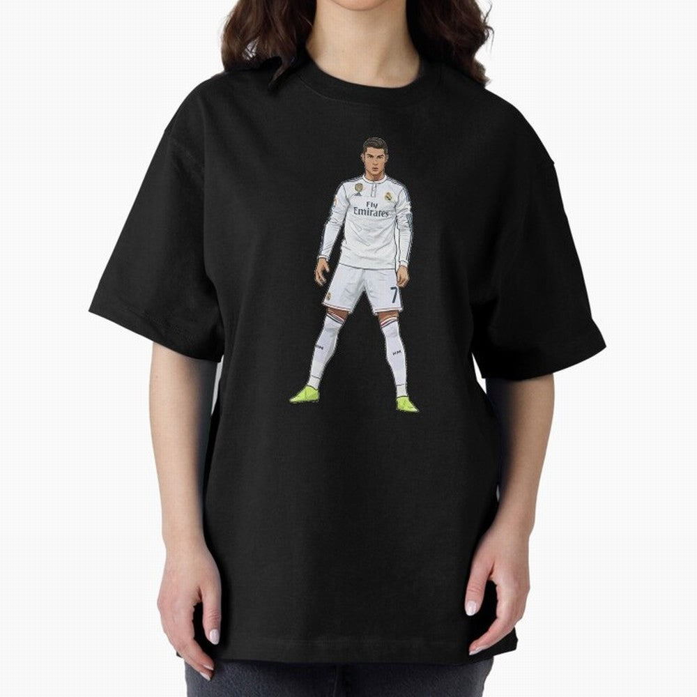 Cristiano Ronaldo at Madrid | Football Legend Oversized T-Shirt Experience the Global Stage of FIFA World Cup 2026 Group Stage Spirit, Featuring Germany, Mbappe and Neymar, Champion Mindset, Group Stage Buzz, Knockout Tension and Passionate Fan