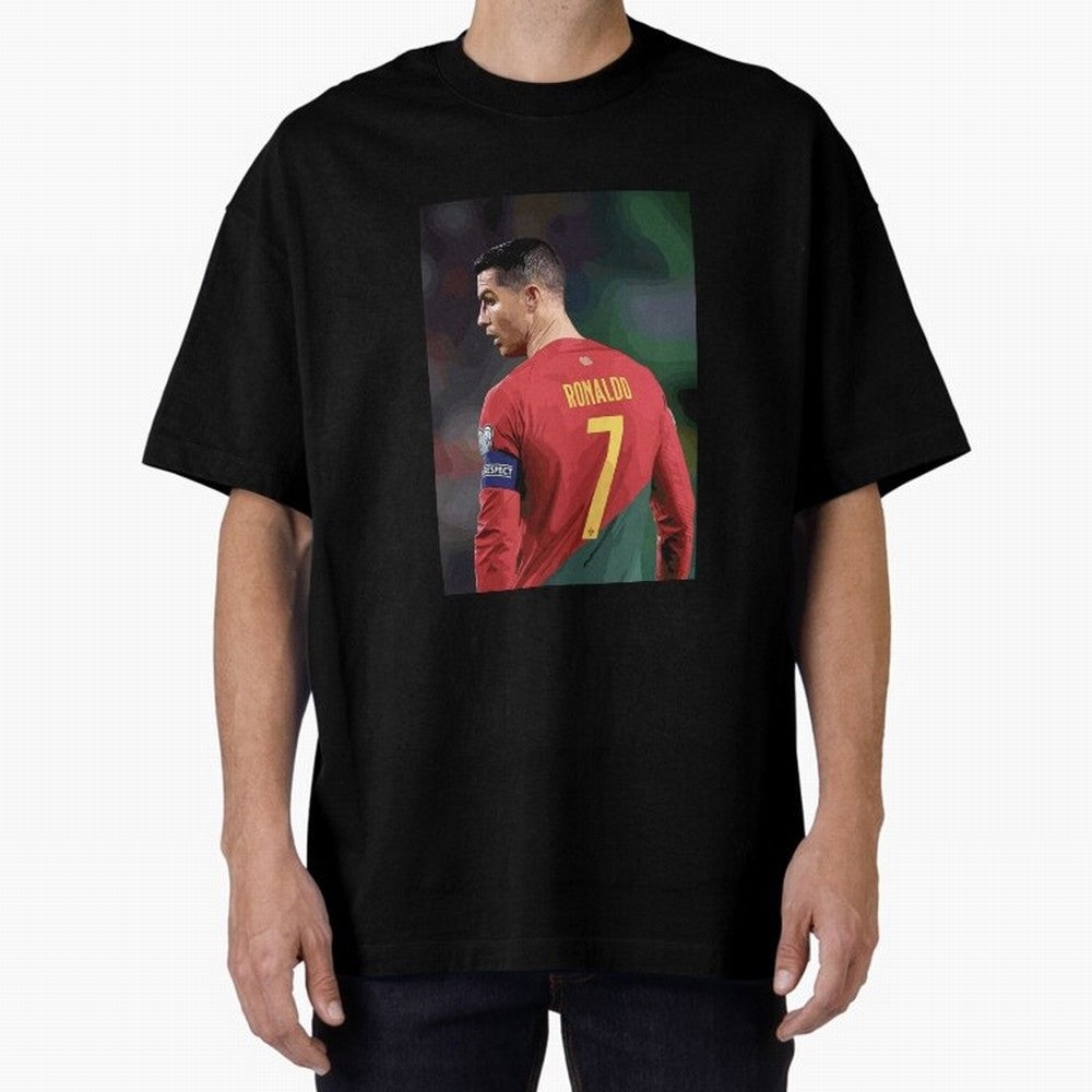 Cristiano Ronaldo Oversized T-Shirt Bring Bold Fan Energy to FIFA World Cup 2026 for Fans of Mbappe and Neymar and Portugal, Bringing Game Day Rituals, Football Legends, Country Pride and the Road to the Final; Created for Match Day Parties, Soccer
