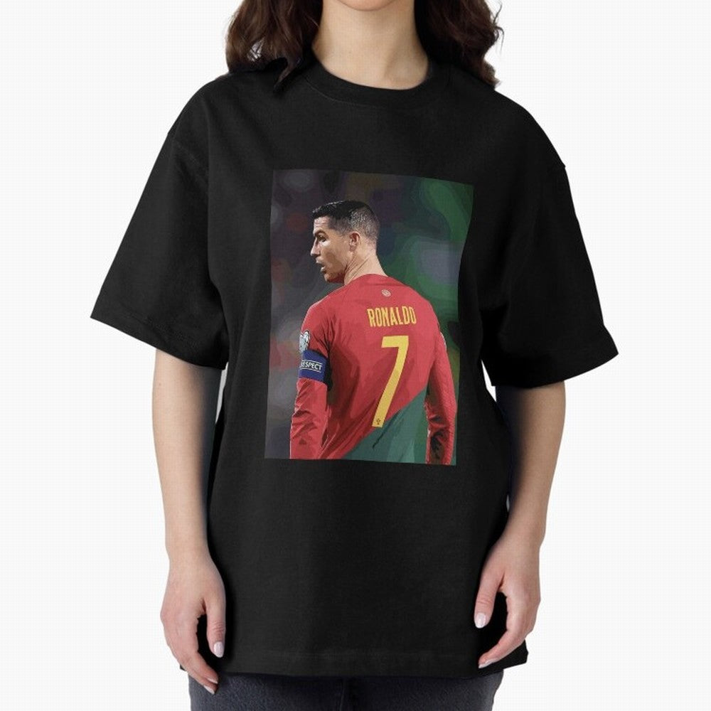 Cristiano Ronaldo Oversized T-Shirt Bring Bold Fan Energy to FIFA World Cup 2026 for Fans of Mbappe and Neymar and Portugal, Bringing Game Day Rituals, Football Legends, Country Pride and the Road to the Final; Created for Match Day Parties, Soccer