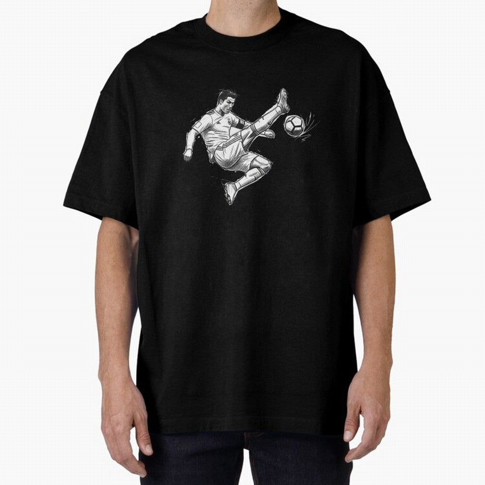 The King: Cristiano Ronaldo Oversized T-Shirt Experience the Global Stage of FIFA World Cup 2026 Group Stage Spirit, Featuring Germany, Mbappe and Neymar, Champion Mindset, Group Stage Buzz, Knockout Tension and Passionate Fan Culture; Great for