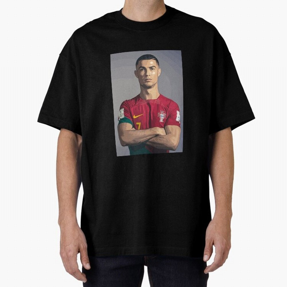 Cristiano Ronaldo Oversized T-Shirt Back Your Heroes with FIFA World Cup 2026 Inspired by Messi and Cristiano Ronaldo, Netherlands Energy, Match Day Excitement, Supporter Culture, Golden Goals and Global Football Passion; Perfect for Fans,
