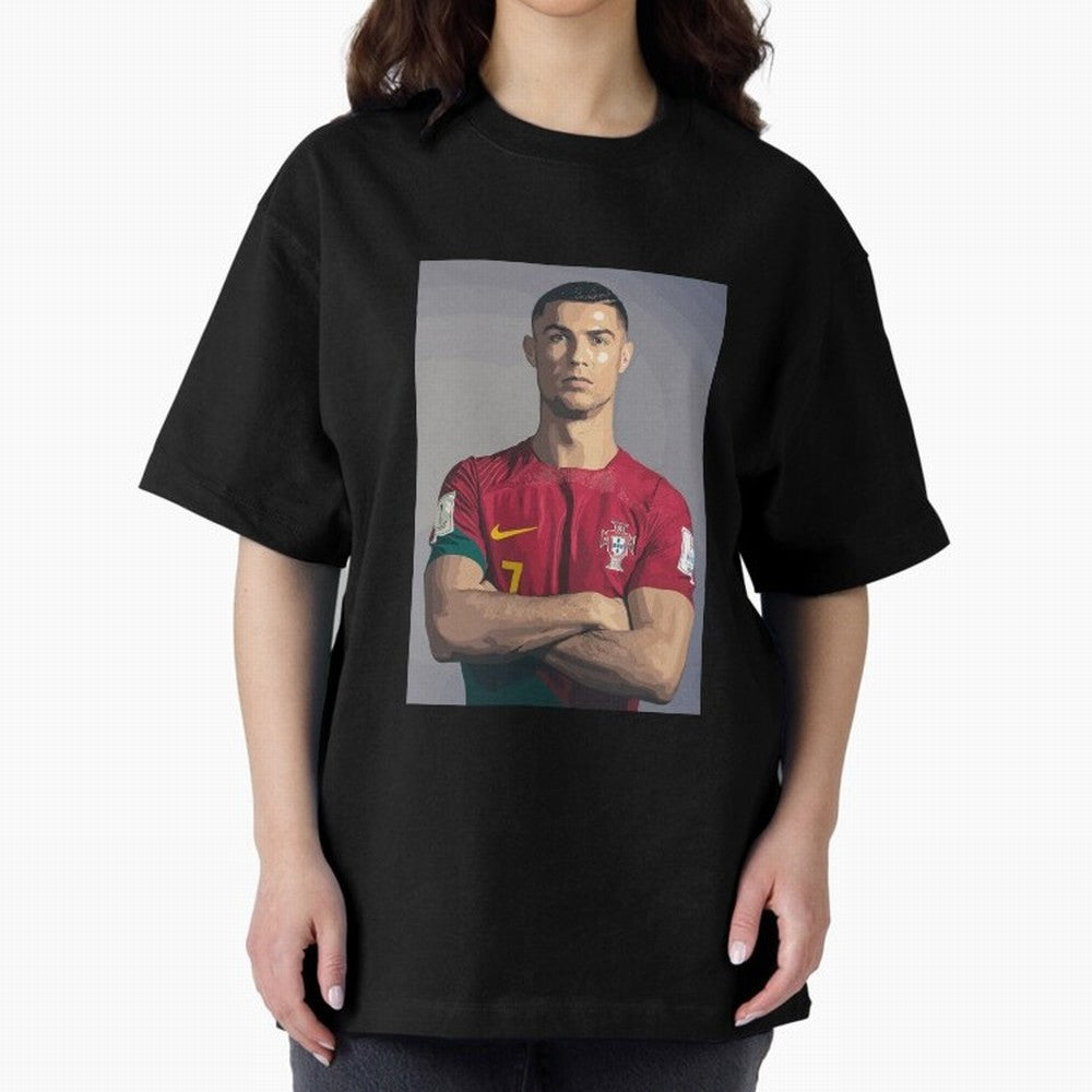 Cristiano Ronaldo Oversized T-Shirt Back Your Heroes with FIFA World Cup 2026 Inspired by Messi and Cristiano Ronaldo, Netherlands Energy, Match Day Excitement, Supporter Culture, Golden Goals and Global Football Passion; Perfect for Fans,