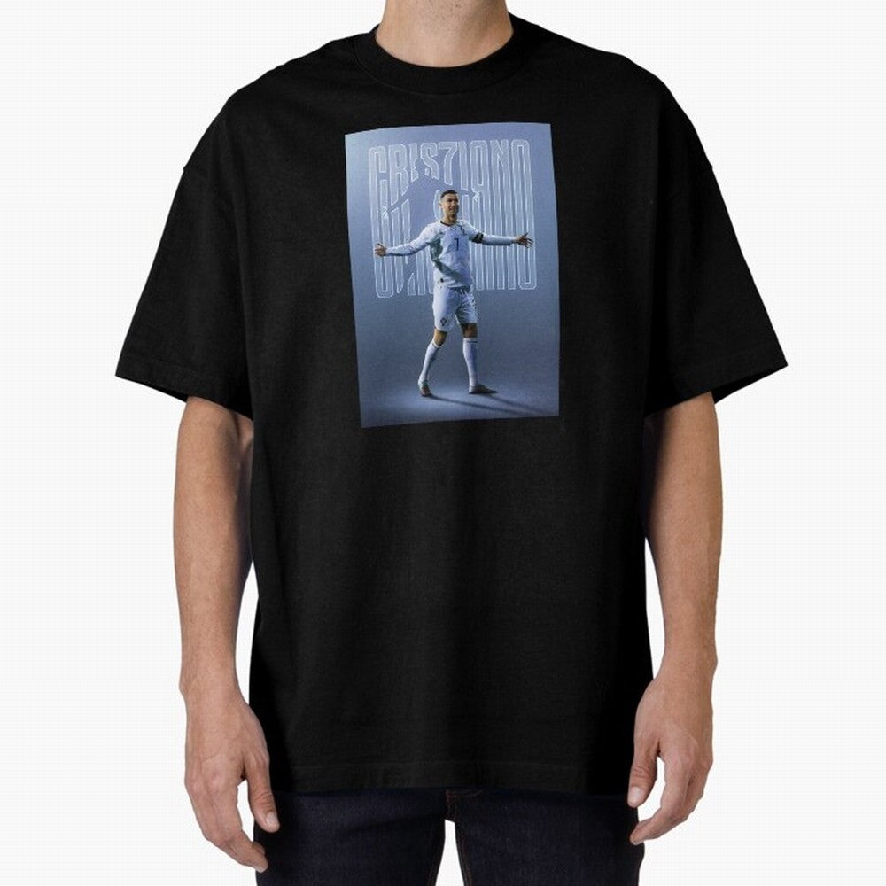 Football Royalty: Cristiano Ronaldo Oversized T-Shirt Celebrate FIFA World Cup 2026 USA Canada Mexico for Fans of Messi and Cristiano Ronaldo and Argentina and Brazil, Bringing Football Passion, Legendary Performances, Festival Vibes and Supporter