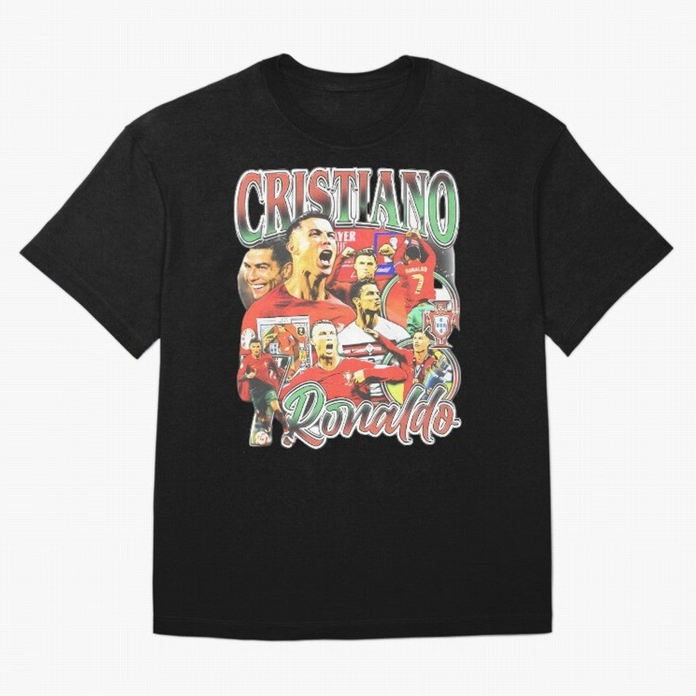 Cristiano Ronaldo Oversized T-Shirt Honor FIFA World Cup 2026 for Fans of Haaland and Portugal, Spain and Germany, Bringing Tournament Hype, Historic Matchups, Family Viewing Parties and Global Sports Pride; Great for Watch Parties, Sports Bars,
