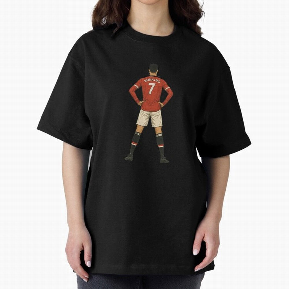 Ronaldo Oversized T-Shirt Represent Match Day Hype around FIFA World Cup 2026 USA Canada Mexico, CR7 and Messi, Germany, Tournament Hype, Historic Matchups, Family Viewing Parties and Global Sports Pride; Great for Supporters Who Love Legendary
