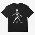 Retro Football Player Celebration Silhouette Artwork For Men And Gift For Soccer Fans Oversized T-Shirt Celebrate Supporters United by Match Day Hype around FIFA World Cup 2026 Group Stage, Messi, CR7 and Mbappe, Germany, Vintage Soccer Flavor,