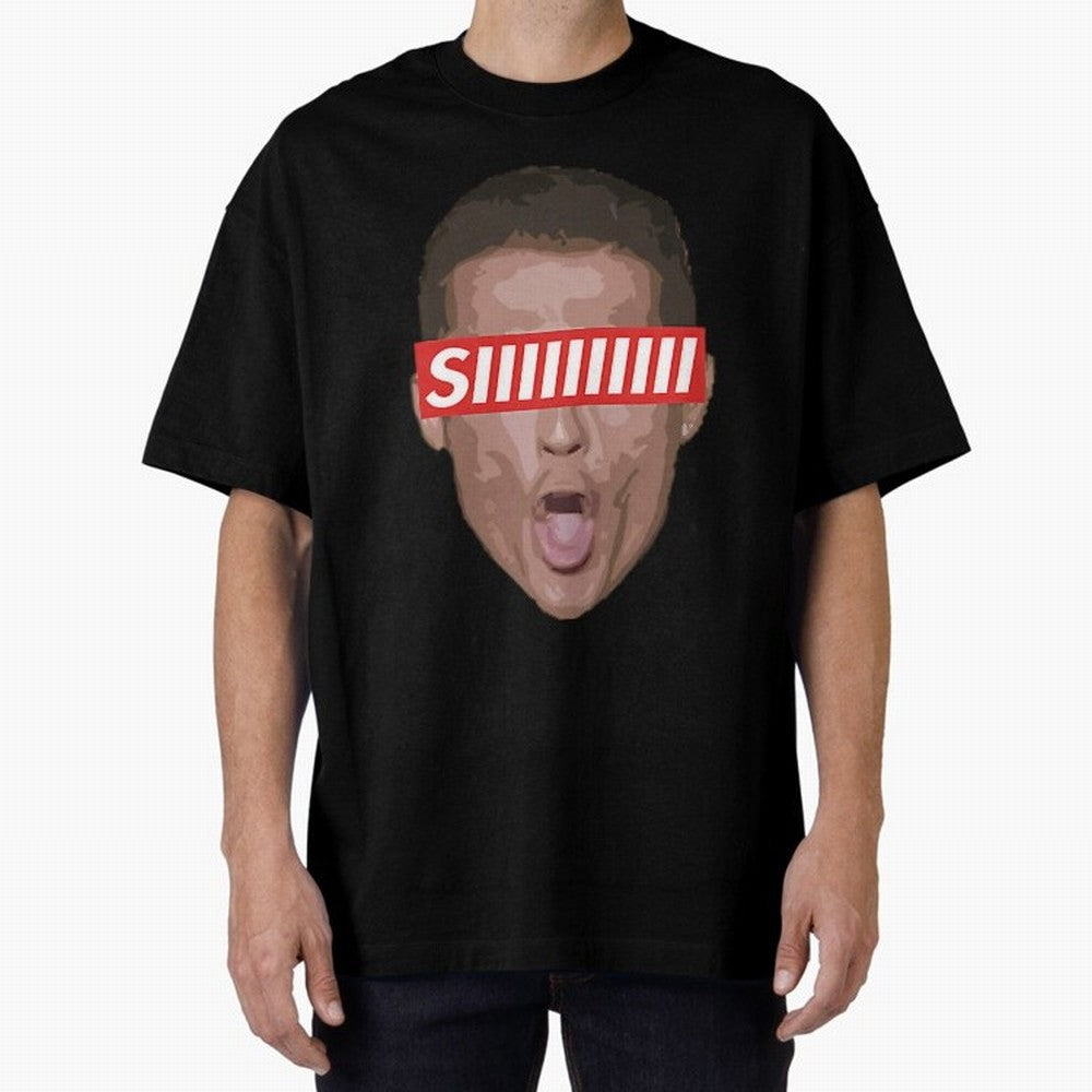 Funny Soccer Player Celebration Shout Illustration For Men, Gift For Football Fans Oversized T-Shirt Cheer through Every Moment of Match Day Hype around FIFA World Cup 2026, Mbappe, England, Goal Celebration Energy, Supporter Heritage, Football