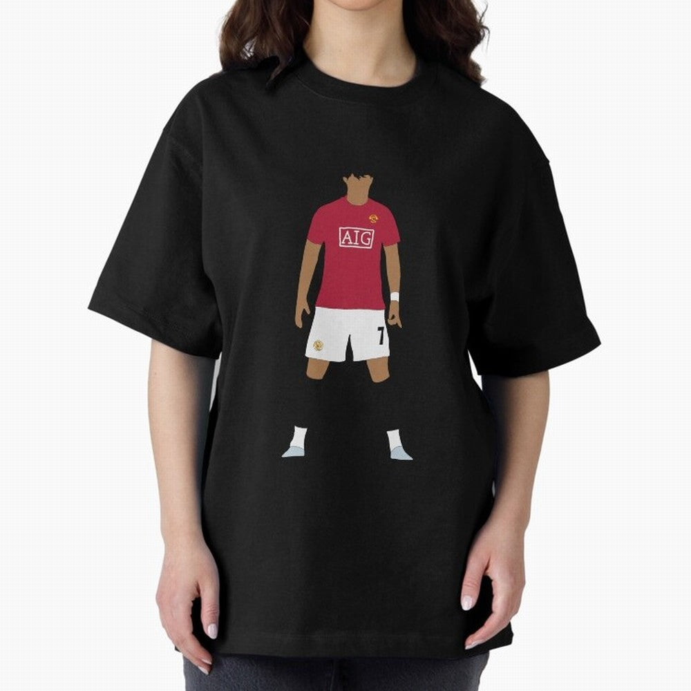 Cristiano Ronaldo Iconic Stance Fan Art Oversized T-Shirt Show Support during the FIFA World Cup 2026 Journey through CR7 Highlights, Netherlands Pride, Match Day Excitement, Supporter Culture, Golden Goals and Global Football Passion; Created for