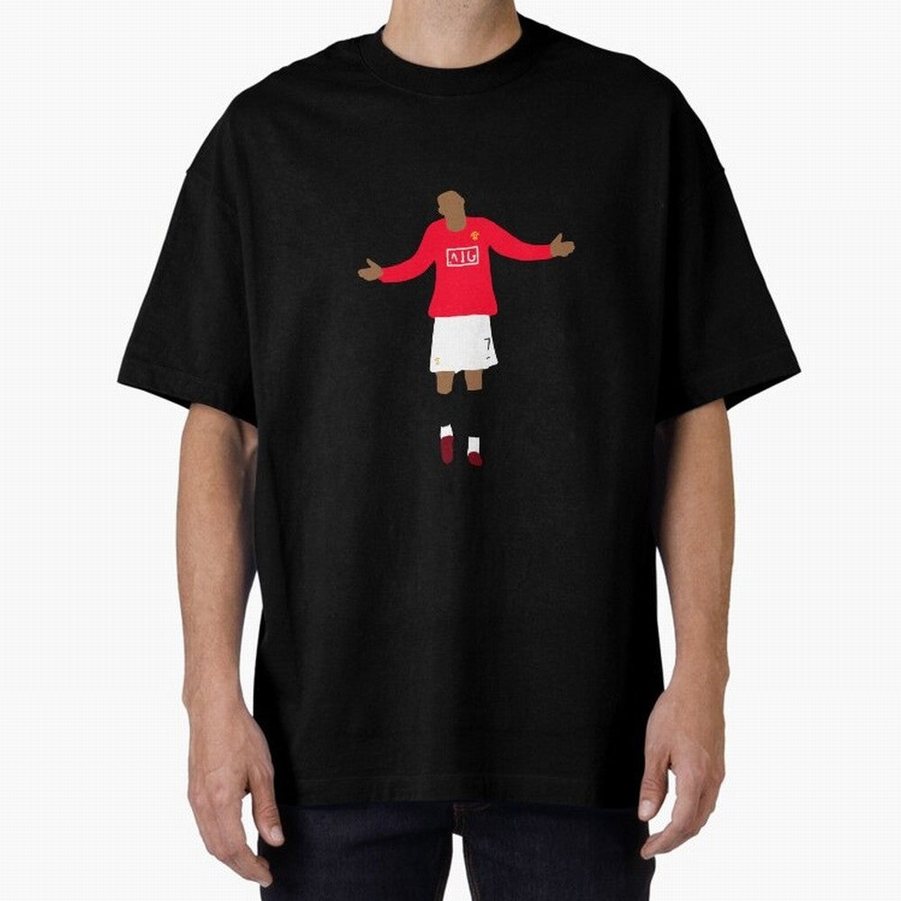 Cristiano Ronaldo Goal Celebration Illustration Oversized T-Shirt Carry the Dream of the FIFA World Cup 2026 USA Canada Mexico Journey through Cristiano Ronaldo Highlights, Argentina and Brazil Pride, Worldwide Fan Energy, Dramatic Goals, Stadium