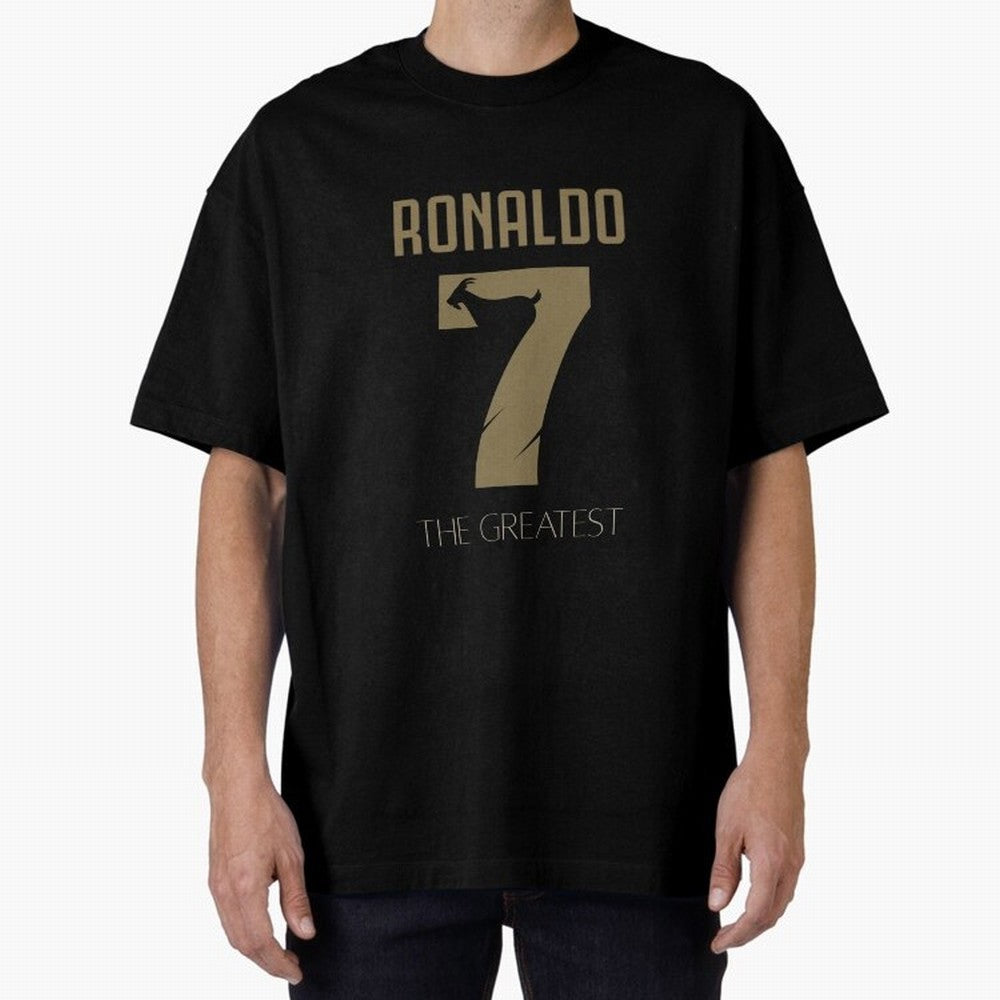 Cristiano Ronaldo Oversized T-Shirt Stand Out with Spirit from Global Football Passion for FIFA World Cup 2026 USA Canada Mexico, Centered on Mbappe, Germany, Football History, Final Match Energy, Crowd Noise and Once in a Lifetime Moments; Built