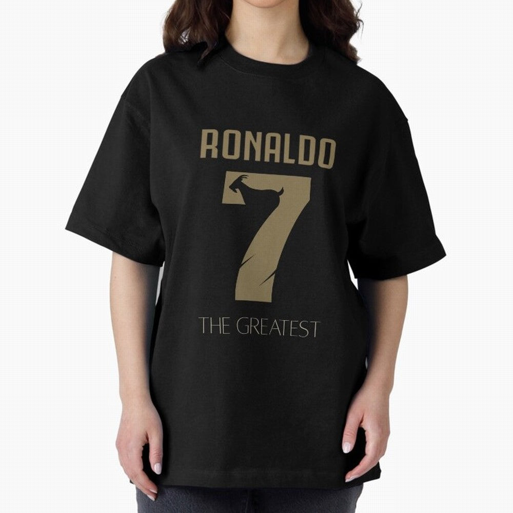 Cristiano Ronaldo Oversized T-Shirt Stand Out with Spirit from Global Football Passion for FIFA World Cup 2026 USA Canada Mexico, Centered on Mbappe, Germany, Football History, Final Match Energy, Crowd Noise and Once in a Lifetime Moments; Built